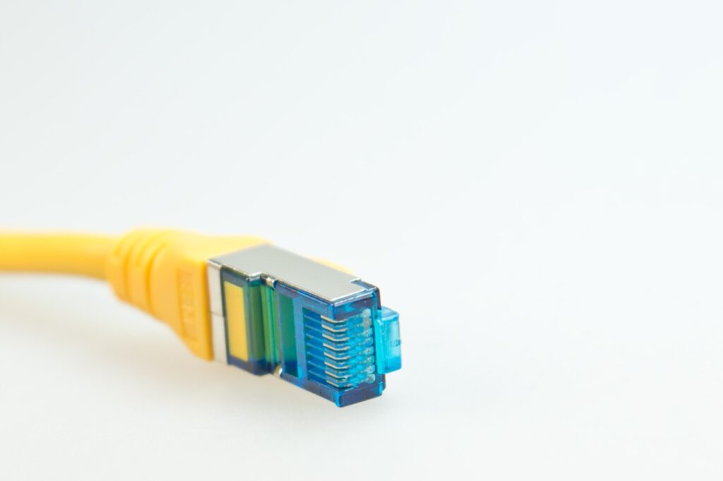 RJ45 Port Connector to Ethernet Cable
